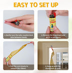 32 Pack Pestoptek Fly Ribbon for Indoor and Outdoor, Hanging Strips Sticky, Bug/Fruit Flies Traps, Fly Gnat Ribbons Tape Killer Catcher Hanging Trap for Gnat, Insect and Mosquito