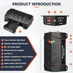 Ultrasonic Rodent Repellent for Car Engine, 2 Pack Mouse Repellent – Battery Powered Under Hood Mouse Repeller with Upgraded Flashing Strobe Light, Keep Mice Out of Car, RV, Garage, Room