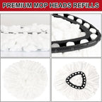12 Pack Spin Mop Replacement Heads, 100% Microfiber Spin Mop Refill for Easy Wring Compatible with Triangle Spin Mop, 360 Degree Spinning Mop Replace Head for Floor Cleaning