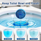 Automatic Toilet Bowl Cleaner Tablets - Long-Lasting Bathroom Tank Cleaner for Effortless Cleaning, Stain Prevention & Freshness Up to 15 Days Per Tablet