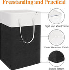 TasticTotes laundry basket 3-Pack, laundry hamper, Hamper with handles, collapsible laundry baskets, Waterproof dirty clothes hamper, Towel Storage for Home or Dorm, 88L-Black