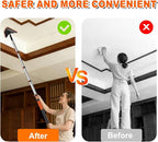 26FT Reach Duster Cleaner Kit, Dusters for Cleaning with Extension Pole, Baseboard & Wall and Window Cleaner Mop for Fan Blades, High Ceiling and Cobweb
