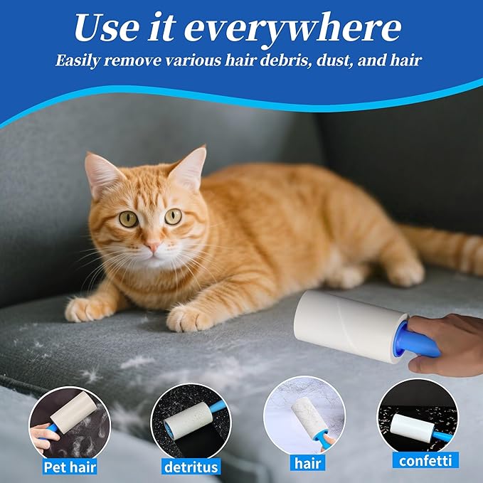 Lint Rollers for Pet Hair Extra Sticky 540 Sheets with 3 Handles Portable Pet Lint Remover for Clothes, Furniture, Carpet, Dog and Cat Hair Removal