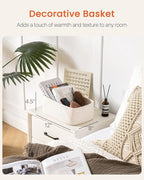 KALLAX Small Woven Basket, 12 x 8 x 4.5 Inches, Storage Basket for Organizing, Cute Small Rope Shelf Closet Cube Storage Bins Baskets for Shelves, Dog Toy Gift Baskets Empty, 3 Packs, Off White