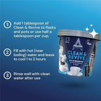 Descaling Foaming Powder | Tea & Coffee Mugs, Pots, Kettles & Stainless Steel | Dissolves Limescale & Eliminates Stains | Astonish Clean & Revive