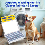 2-in-1 Pet Hair Removal Kit, Washing Machine Cleaner Tablets & Reusable Pet Hair Removal Glove for Cats and Dogs, Remove Stubborn Pet Hair | Complete Solution for Pet Owners
