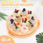 Ohuhu Cake Stand with Lid, Cake Carrier BPA-Free Cake Containers for 10 inch Cake with 2 Handles Cupcake Carrier - Plastic Cover Two Sided Base for Transport Pies Nuts Fruit Perfect Gifts