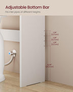 VASAGLE Over the Toilet Storage Cabinet, Bathroom Storage Cabinet with Doors, Adjustable Shelves, Space-Saving, Modern, 7.9 x 24.6 x 70 Inches, Cloud White UBTS008WH01S