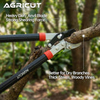 AGRICUT 21" Garden Loppers Anvil - Loppers for Tree Trimming Heavy duty 1.5" Cut Capacity Branch Cutter with Sharp High Carbon Steel Blade for Cutting Branches