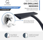 GÜTEWERK Shower Squeegee for Glass Doors, Silicone Window Squeegee, Bathroom and Glass Cleaning - Black - 9 Inch