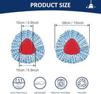 4 Pack Mop Head Replacement Compatiable with Oceda EasyWring,Mopping Refill Replace Head for EasyWring Spin Mop 1 Tank systerm - Microfiber, Easy to Replace,Deep Floor Cleaning and Machine Washable