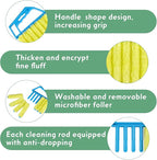 Geiserailie 3 Pieces Blind Cleaner Duster Tool 7 Finger Dusting Cleaner for Window Venetian Washable Mini Brush Hand Held Tool for Air Conditioner Dust Dirt (3 Colors)