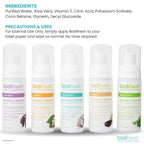 Toilet Paper Foam, Liquid Wet Wipe | Plant-Based, Eco Friendly Flushable Wet Wipe Alternative with Aloe & Vitamin E (1.7 Fl Oz (Pack of 3), Lavender)