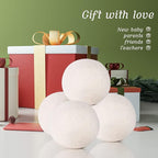 Wool Dryer Balls Organic 4 Pack XL,Laundry Dryer Balls,100% New Zealand Wool Natural Fabric Softener,Reusable 1000 Loads,Shorten Drying Time & Reduces Wrinkles,Baby Safe(4 Pack)