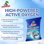 Seaways Washing Machine Cleaner Powder 4 Pack - Deep Clean Solution for HE Top Load and Front Load Washers, Descaler for Drum, Tub & All Internal Parts - 4 Month Supply