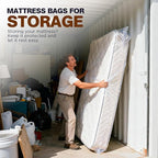 2 Pack Mattress Bags for Moving & Storage - 98" x 56" x 14'' for Twin/Full Size, Waterproof & Tear-Resistant, 4.0 MIL Heavy Duty Mattress Cover Moving Supplies