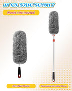 KEEPOW Upgraded Reusable Duster Refills Compatible with OXO Duster, Microfiber Dusters Refill for Cleaning, Compatible with OXO Good Grips Microfiber Extendable Duster, 2 Pack(Handle Not Included)