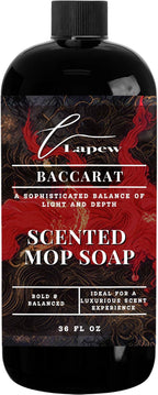 Lapew Baccarat Scented Mop Soap - Luxury Floor Cleaner Concentrate for Mopping Tile, Laminate, Vinyl & Hardwood | Streak-Free, Low-Foam | 36 oz
