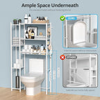 Hodonas Over The Toilet Storage Organizer - 7 Tiers Space Saving Bathroom Shelves, Adjustable Above Toilet Shelf Rack, Metal Organizer Shelf Over Toilet for Bathroom Storage and Organization, White