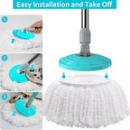 Plastic Mop Base Replacement for RinseWise Spin Mop Bucket,Replacement Mop Parts, Mop Accessories for Household Cleaning, Floor Mop Parts-Blue