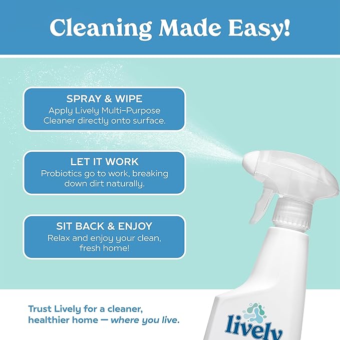 Lively Home Cleaning & Stain Removal Bundle – Multi-Purpose Cleaner and Laundry Stain Remover