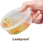 DuraHome - Deli Containers with Lids 8 oz. Leakproof - 40 Pack Plastic Microwavable Clear Food Storage Container/Slime Premium Heavy-Duty Quality, Freezer & Dishwasher Safe