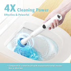 20 Count Electric Toilet Refill Pads, Disposable Toilet Brush Heads Refills for Bathroom Cleaning, Only Compatible with AIR U+ Electric Brush