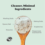 Pronounce Laundry Detergent Powder Alternative | Non-Toxic, Eco-Friendly, Natural for Sensitive Skin, Eczema, and Babies. Stain + Smell Fighting. HE Safe (Peppermint, 120 Loads)