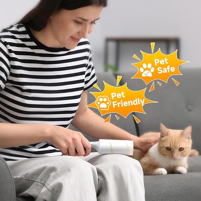 Extra Sticky Lint Roller, 1000 Sheets Value Pack with 3 Reinforced Handles, Tear-Resistant Sheets for Pet Hair, Clothes, Couch & Car