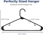 SereneLife Black Plastic Hangers 10 Pack - Clothes Hangers with Non Slip Hooks, Sturdy, Durable & Space Saving Coat Hanger, Light-Weight and Ultra-Thin, Perfect Closet Organizer for Everyday Use
