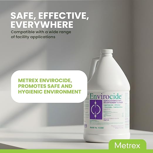Metrex Envirocide Ready-to-Use Surface Disinfectant Cleaner & Decontaminant – Broad-Spectrum Formula, for Healthcare, Institutional & Facility Surfaces – 1 Gallon