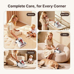 JIGOO J200 Improve Sleep Mattress Vacuum Cleaner Uv Sanitizing, Deep Cleaning Bed Vacuum Non-Destructive Fabrics, 99.9% Effective Filtration for Allergy Sufferers