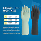 Dishwashing Gloves for Kitchen, 4 Pairs Rubber Cleaning Household Dish Washing Latex Glove with Hanging Hook (Black+Blue+Green+Grey, Large)
