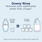 Downy Free & Gentle Rinse Laundry Odor Remover, Scent Free, 48 FL OZ, Gentle on skin, No dyes or heavy perfumes, Fabric Softener and Laundry Odor Removal Rinse