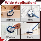 10Pcs Shower Scrubber Refill Pads Compatible with Clorox Tub & Tile Scrubber, Durable Blue Non-Scratch Replacement Pads for Bathroom & Toilet Wall Floor Cleaning