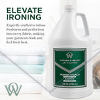 Oxford & Wells Premium Wrinkle Releaser Spray Starch - Ironing Spray, Fragrance-Free, Non-Aerosol Fabric Care - Non-Flaking, Non-Streaking, Gentle on Fabrics - Wrinkle Spray for Clothes - 128 Ounce