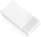 100 Pack Linen Feel Guest Paper Hand Towels | Disposable Super Absorbent Airlaid Paper Towels For Bathroom, Party, Weddings, Or Events | 12 x 17 Inches 1/6 Folded Decorative Design