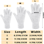 Patelai 3 Pairs Microfiber Plant Dusting Gloves Leaf Cleaning Gloves for Indoor Plants, Blinds, Furniture, House (White,Small)