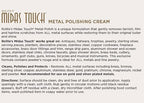 Rolite Midas Touch Metal Polishing Cream 1 Lb for Silver Gold Brass Copper Chrome Non-toxic Jewelry Restoration