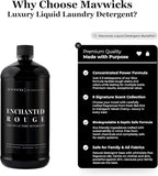 Laundry Liquid Detergent (Enchanted Rouge) - 32 Oz Laundry Perfume Bottle for Men & Women, Stain & Odor Remover, Deep Clean, Long-Lasting Fragrance and Freshness for All Fabrics