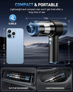 EYYA Handheld Car Vacuum Cleaner Cordless, 15000PA High Power Vacuum & Air Duster, 4-in-1 Portable Mini Vacuum with LED Light, Hand Held Vacuum Cleaner for Car Home Office