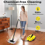 TVD Steam Cleaner, Steamer for Cleaning with 26 Accessories, Steam Cleaner for Home with 5M Extra-Long Power Cord for Home Floor Cleaning, Tile Detailing, Grout, Upholstery.