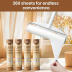 Large Floor Lint Roller Long Handle, 9.45" Wide Super Sticky Pet Hair Lint Remover for Floors Carpet Furniture, 4 Refills 360 Sheets Value Pack,Extendable Handle(18"- 45") – for Dog Cat Owners Homes