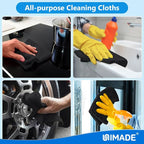 Microfiber Cleaning Cloth, 10 Pack Reusable Microfiber Towels for Cars Lint Free Cleaning Shop Towel Rags for Home Kitchen Automotive Bar Mechanic Restaurant Garage, 11.5"x 11.5", Black