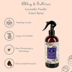 Abbey & Sullivan Linen Spray, Lavender Vanilla, Fabric Freshener and Odor Eliminator, Pack of 2, 16 oz