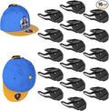 Niunuerga 16 Pack Adhesive Hat Hooks for Wall, Strong Hat Rack for Baseball Caps, Hat Organizer Display for Home Decor, Hat Hold Hanger for Wall, Door, Closet, No Drilling - USA Patented (Black)