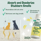 Sunny & Honey Carpet Deodorizer Powder - Pet Safe Freshener for Carpets, Pet Beds and Car Seats - Lemon Odor Eliminator for Cat Urine and Wet Dog Smells (20 oz)