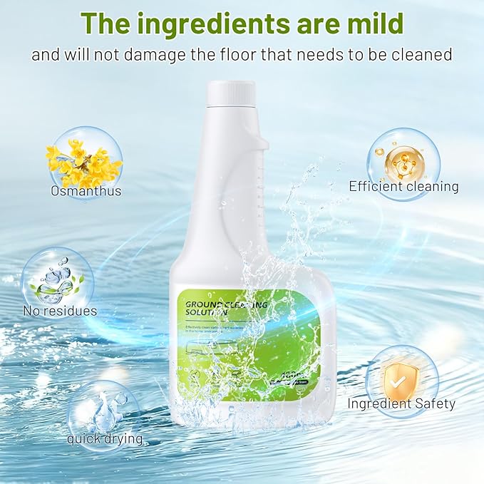 Floor Cleaning Solution, Dilution Ratio 1:200, 480 ml Osmanthus Scent Compatible with Eufy Cleaning Solution, Eco-Friendly, Plant-Based,Compatible with Omni C20, X8 Pro, X10 Omni, G series, L Series