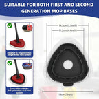 Flat Mop Head Replacements, Microfiber Mopping Pads Refills, 1-Pack Spin Mop Pads + 1 Plastic Pad &1 Scrape for Floor, Wall & Ceiling Cleaning - Fits EasyWring & RinseClean Systems
