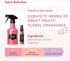 LAVONS Fabric Spray Freshener for Carpet Fresh, Pet Safe Linen Spray for Bedding, Organic Fabric Refresher Spray for Home & Offices, Natural Carpet Freshener from Japan, 12.5 Fl Oz FRENCH MACARON 2EA